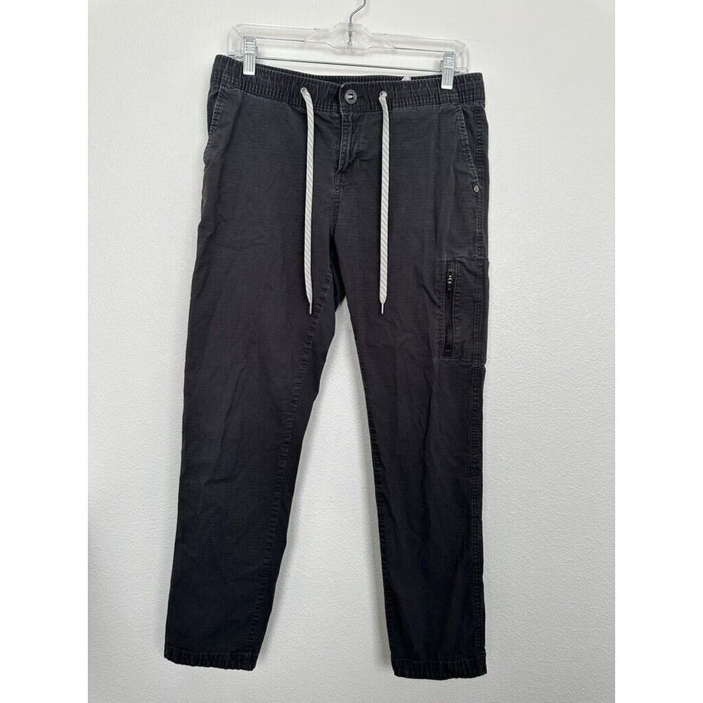 Vuori Women's Ripstop Pants Charcoal Gray Drawstring Pockets Athleisure Medium